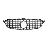 Front Bumper Grill Compatible With Mercedes Benz C Class W205 2019-2022 Front Bumper Grill W205 Grill Gtr Black Lci